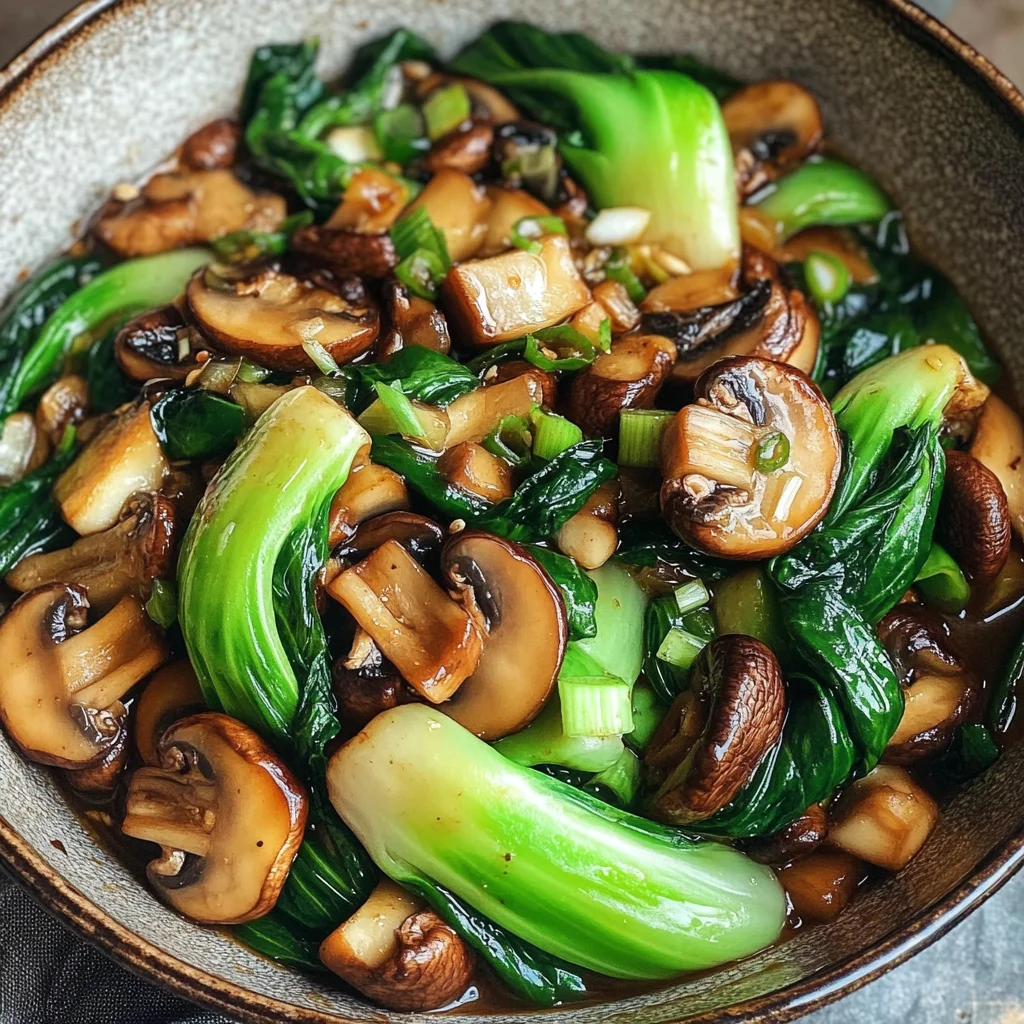 Bok Choy and Mushroom Stir Fry