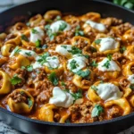 Cheesy Beef Enchilada Tortellini