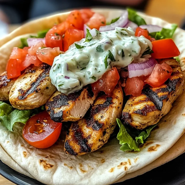 Chicken Pita Gyros with Tzatziki