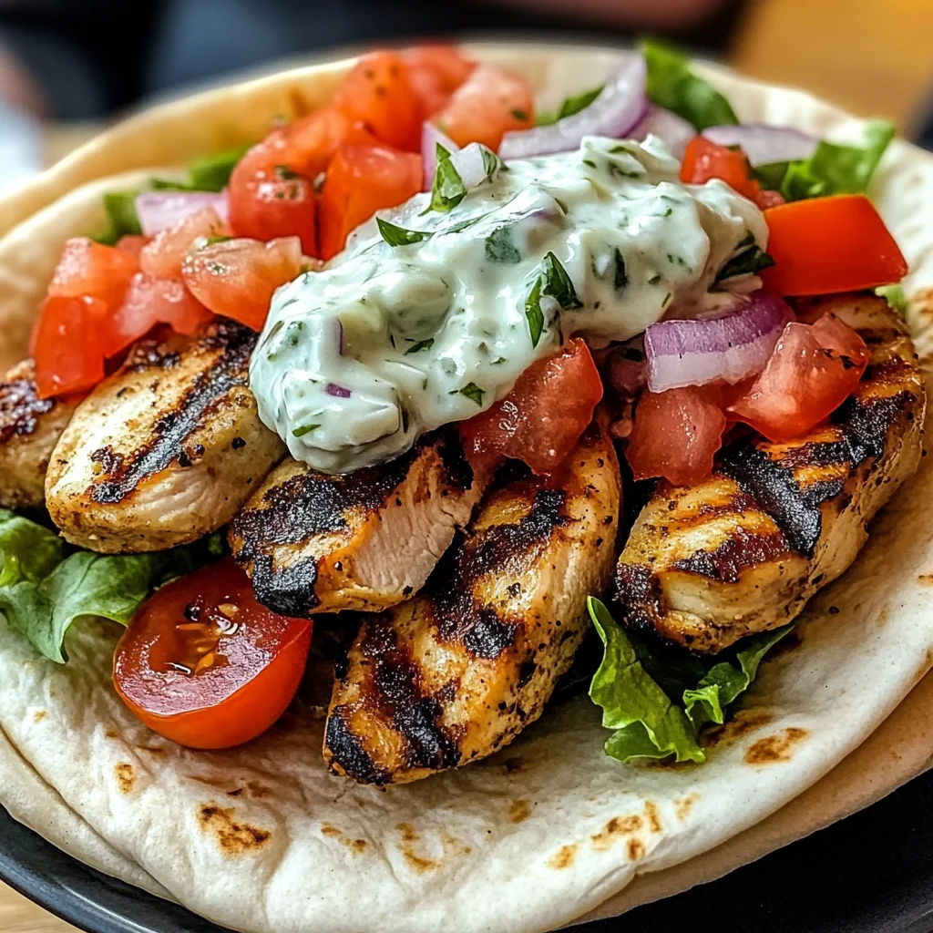 Chicken Pita Gyros with Tzatziki