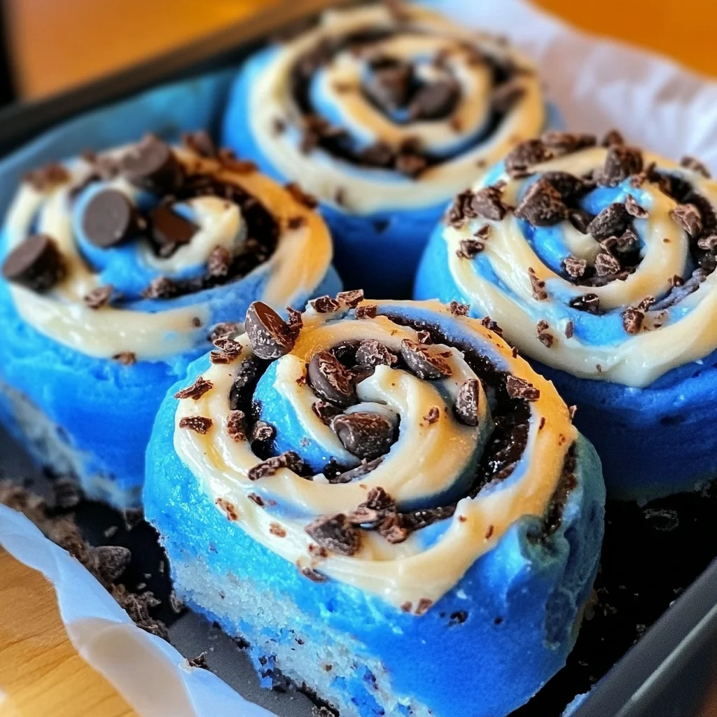 Cookie Monster Cinnamon Rolls Recipe