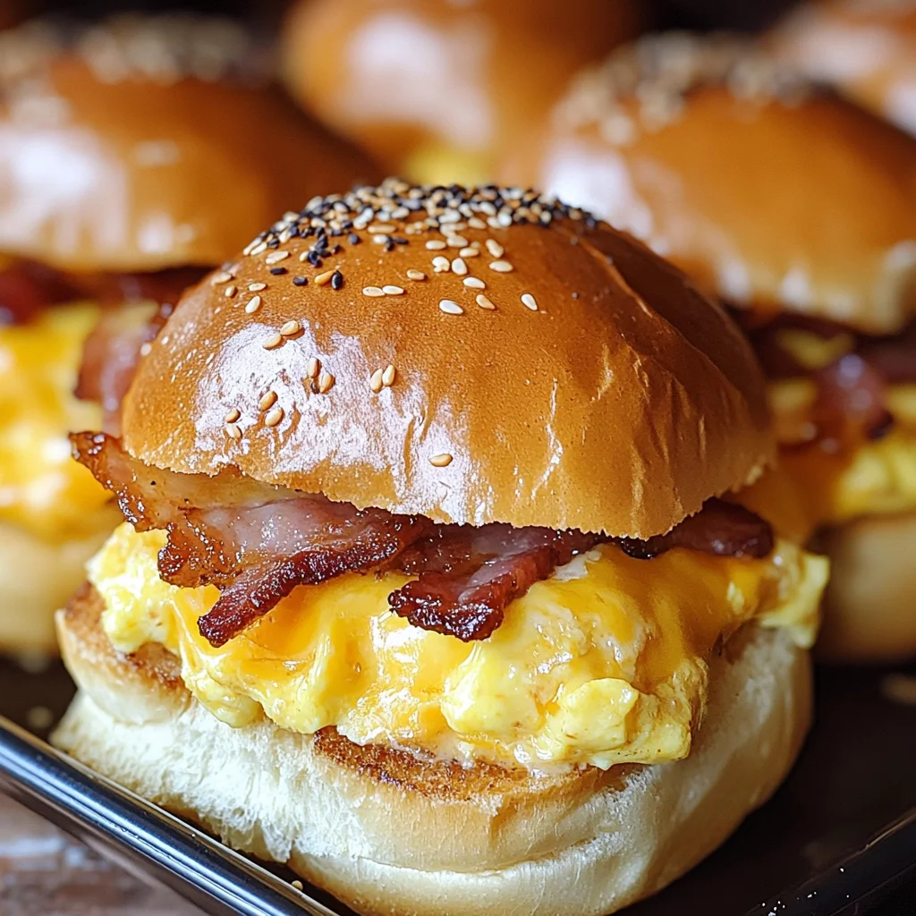 Crack Breakfast Sliders (Turkey Bacon Egg & Cheese)