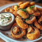 Crispy Fried Mushrooms with Cool Ranch Dip
