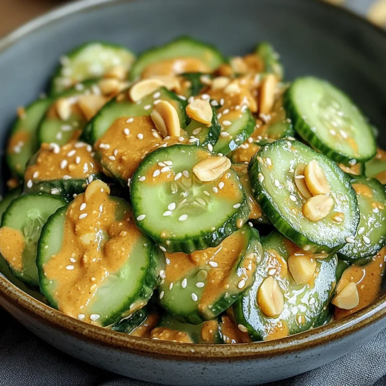 Cucumbers in Spicy Peanut Sauce