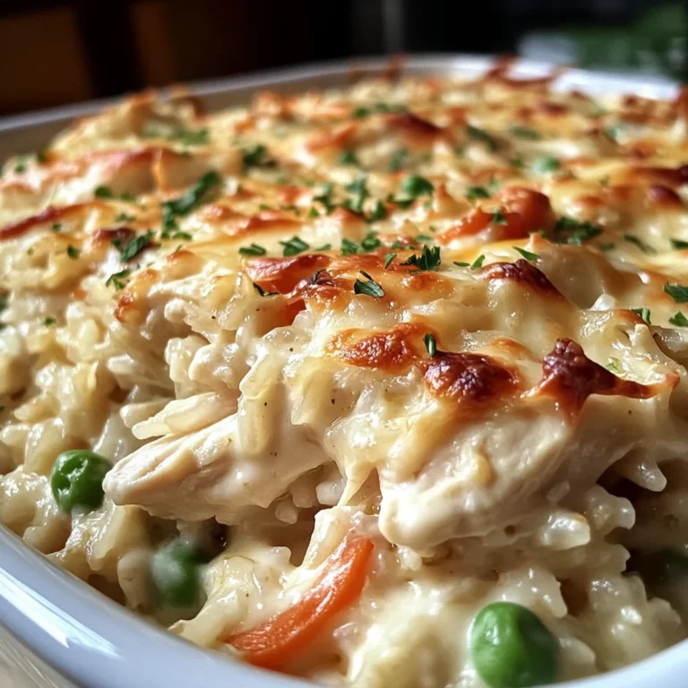 Dump-and-Bake Chicken Alfredo Rice Casserole Recipe