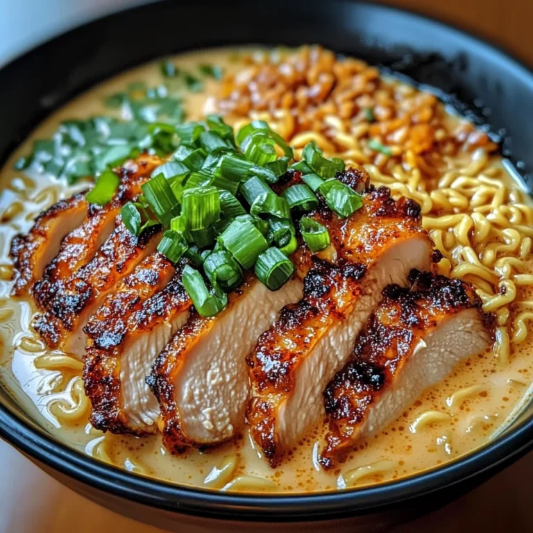 Fiery Chicken Ramen with Creamy Garlic Sauce