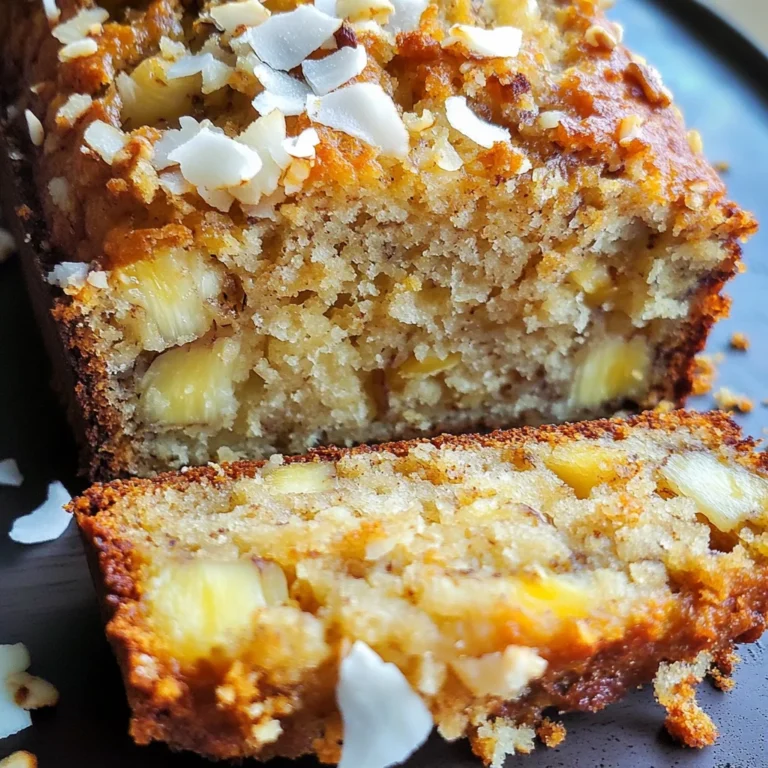 Hawaiian Banana Bread with Pineapple, Coconut & Macadamia Nuts