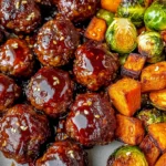 Korean BBQ Meatballs and Vegetables