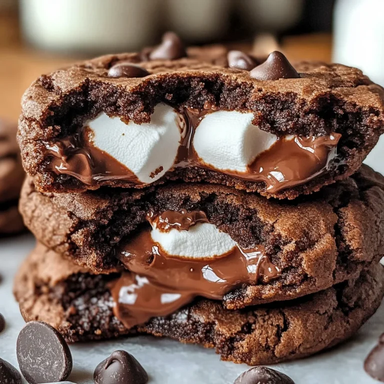 Marshmallow and Nutella Stuffed Chocolate Cookies