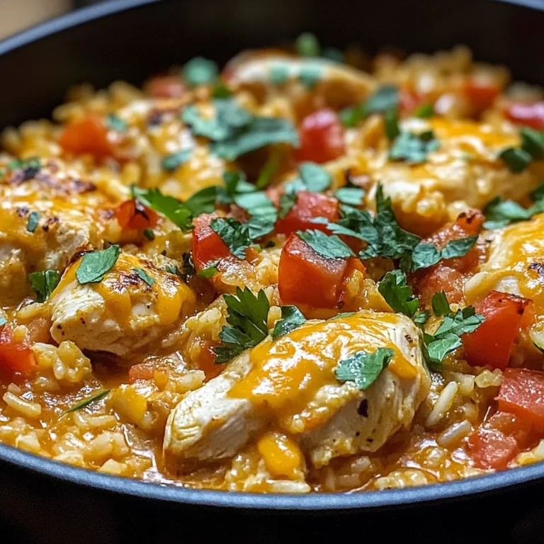 One Pot Queso Chicken and Rice : Easy Comfort Food
