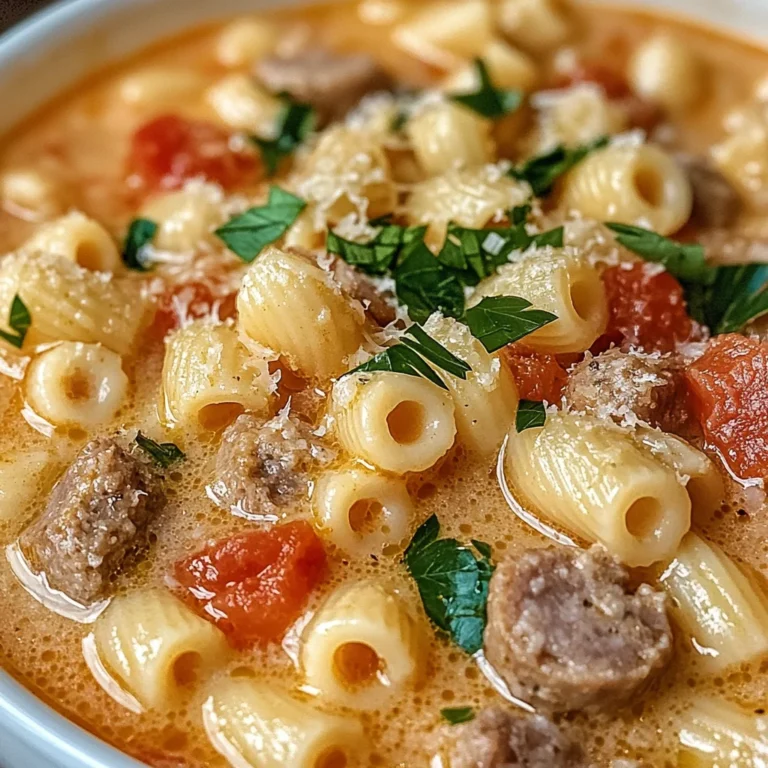 Parmesan Italian Sausage Ditalini Soup
