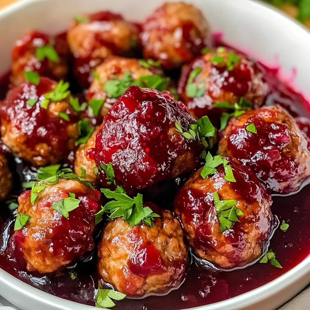 Quick Cranberry Meatballs (Christmas Recipe)