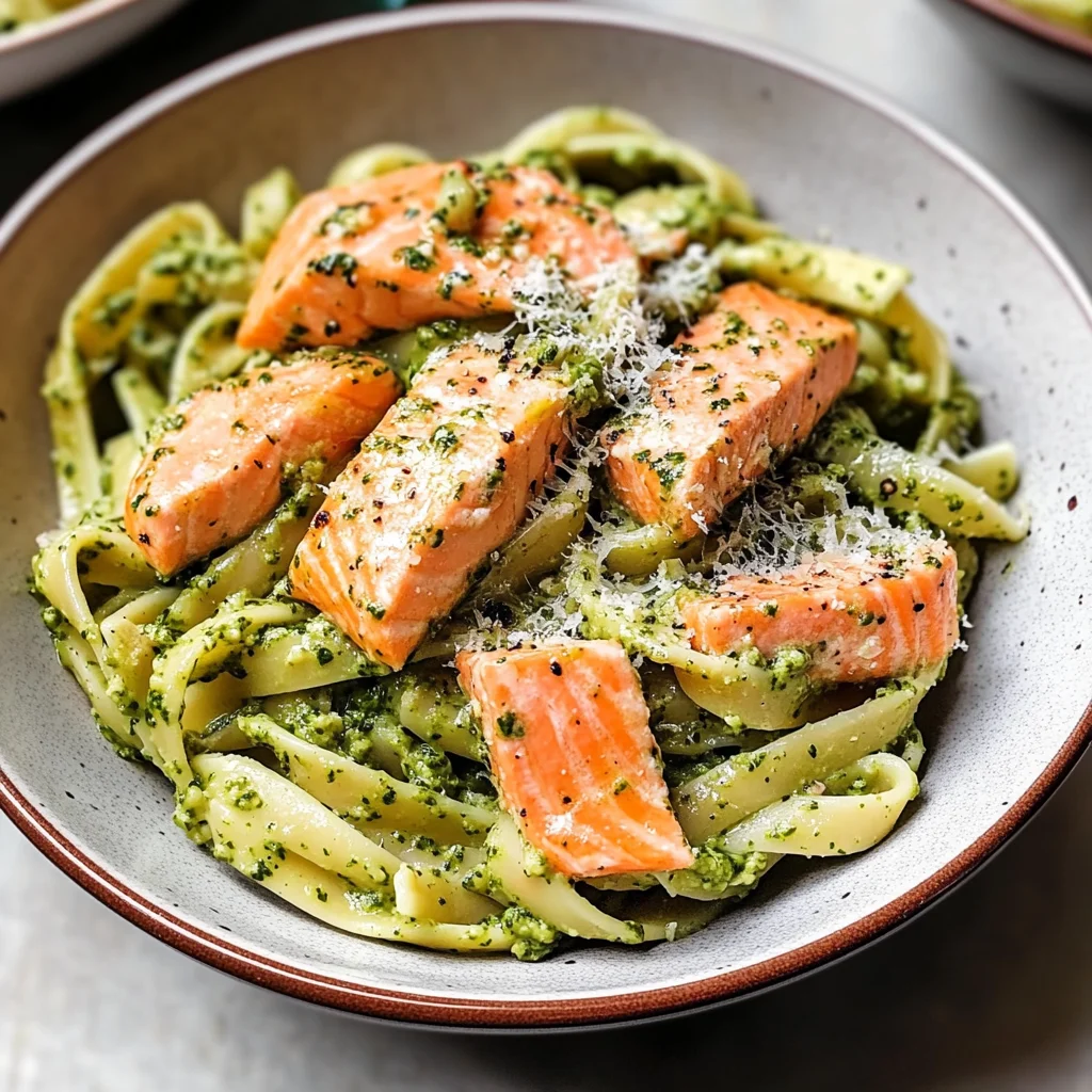 Salmon Pesto Pasta