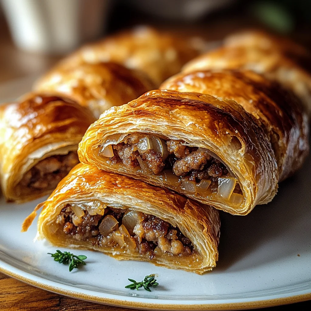 Savory French Onion Sausage Rolls