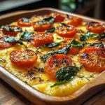 Savory Herbed Polenta & Roasted Tomato Bake