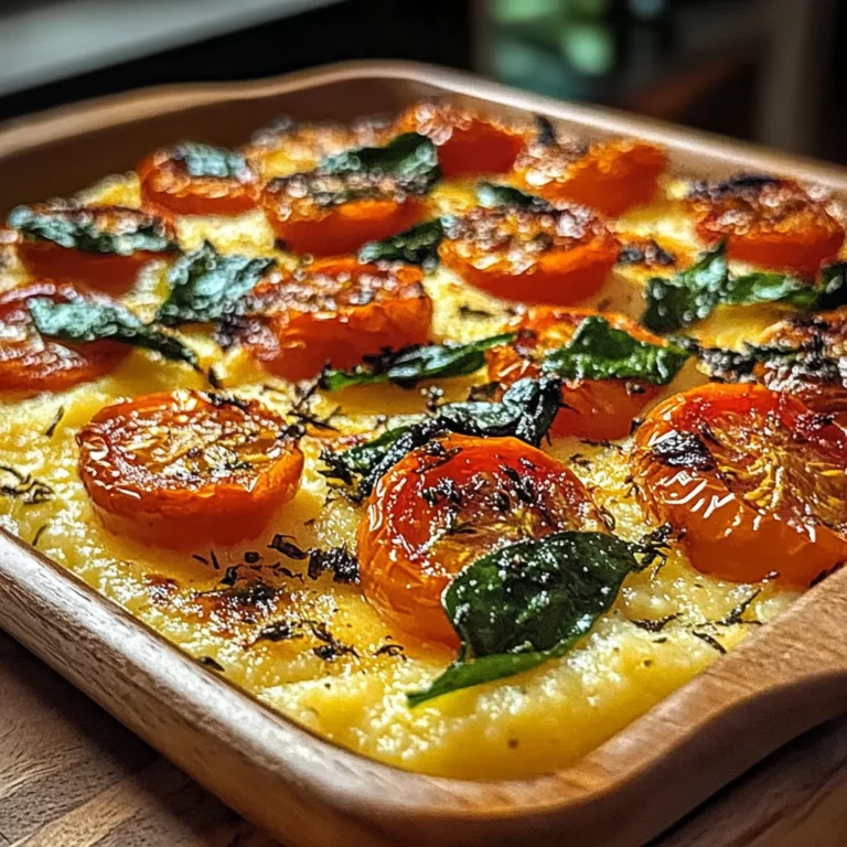 Savory Herbed Polenta & Roasted Tomato Bake
