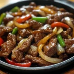 Sizzling Chinese Pepper Steak with Onions