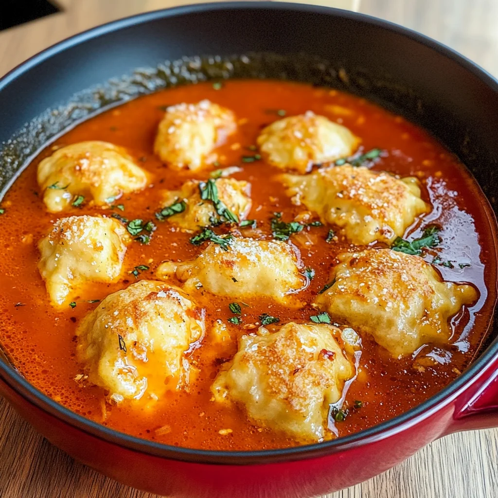 Tomato Dumpling Soup