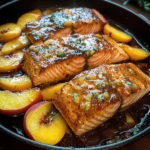 Bourbon Peach Roasted Salmon