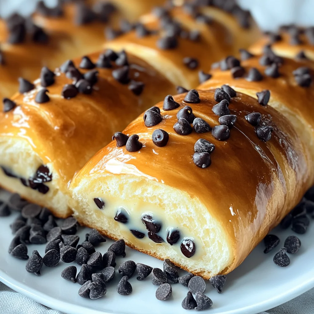Chocolate Chip Vanilla Custard Brioches
