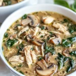 Comforting Rotisserie Chicken and Mushroom Soup