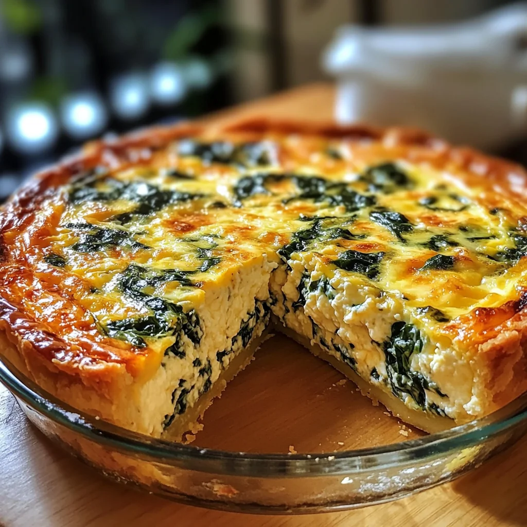 Cottage Cheese and Spinach Crustless Quiche