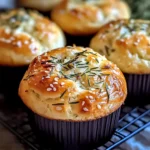 Easy Garlic Rosemary Focaccia Muffins