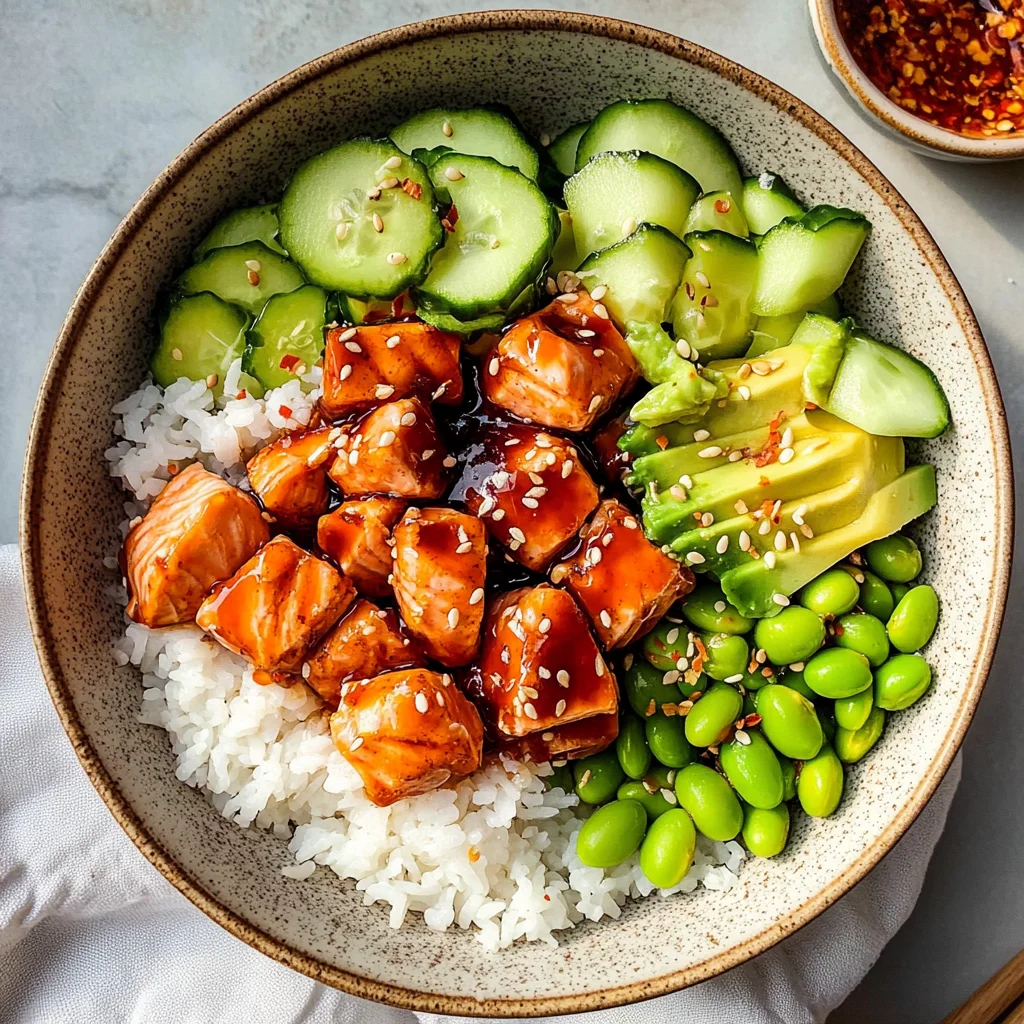 Honey Sriracha Salmon Bowls