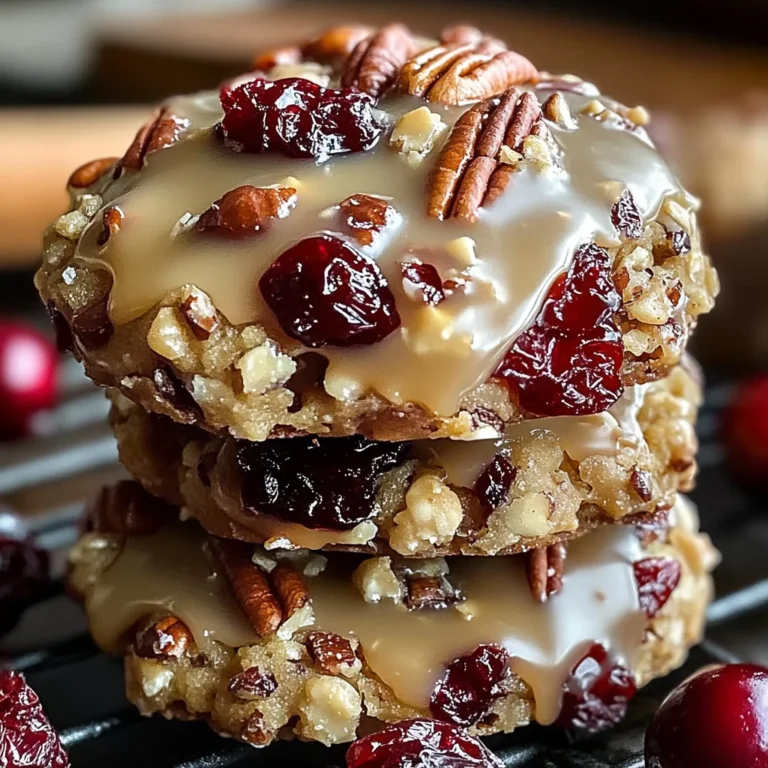 No-Bake Cranberry Pecan Praline Cookies