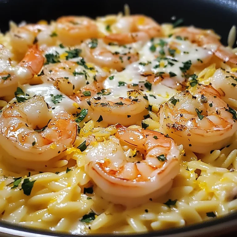 One Pan Parmesan Orzo with Shrimp