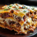 Parmesan Garlic Turkey Bacon Cheeseburger Lasagna Recipe