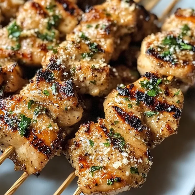 Ranch Garlic Parmesan Chicken Skewers