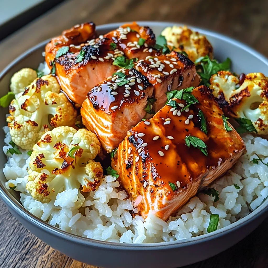 Sriracha Honey Salmon Bowls