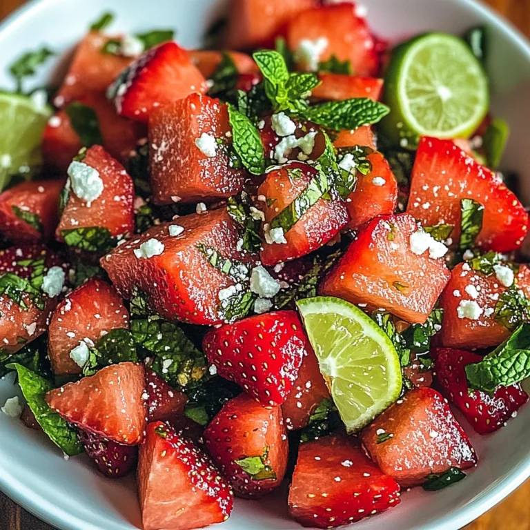 Strawberry Watermelon Salad with Refreshing Honey