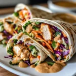 Thai Peanut Chicken Wraps