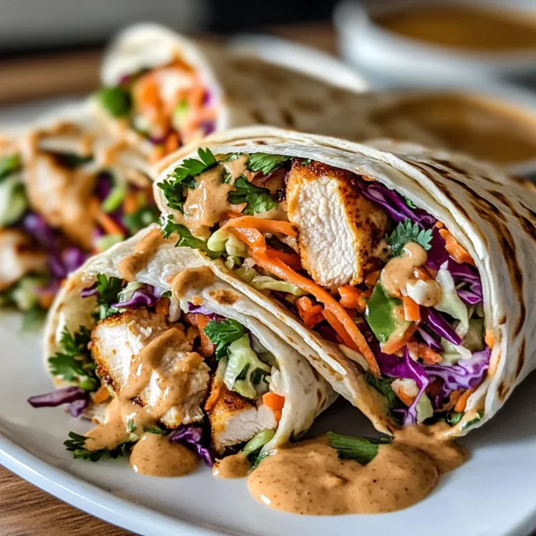 Thai Peanut Chicken Wraps