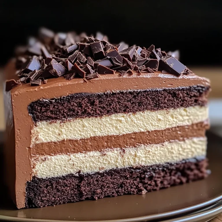 Tuxedo Cake – Triple Chocolate Mousse Cake