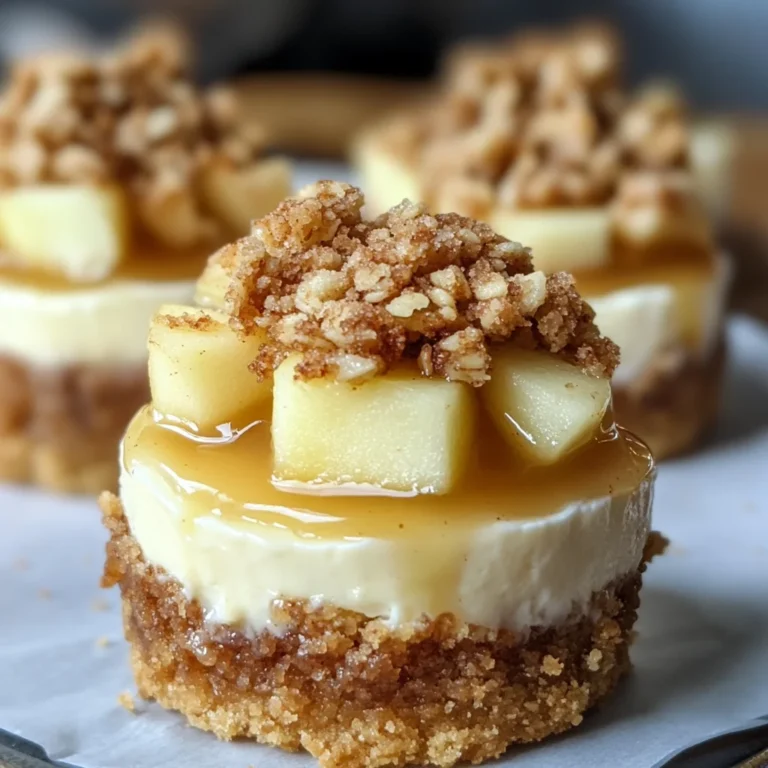 Apple Crisp Mini Cheesecakes