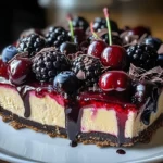 Bourbon Biscuit Cherry Cheesecake Tart