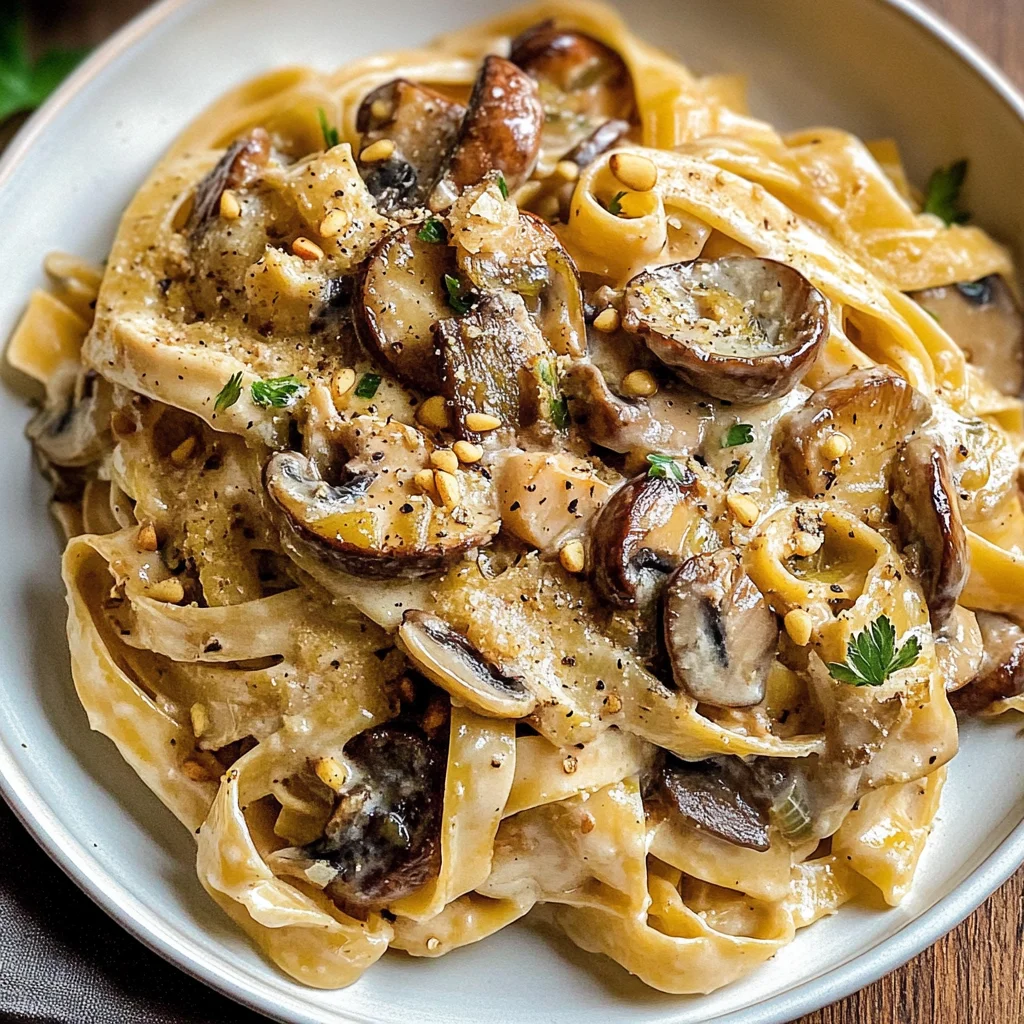 Caramelized Leek and Mushroom Gruyere Pasta