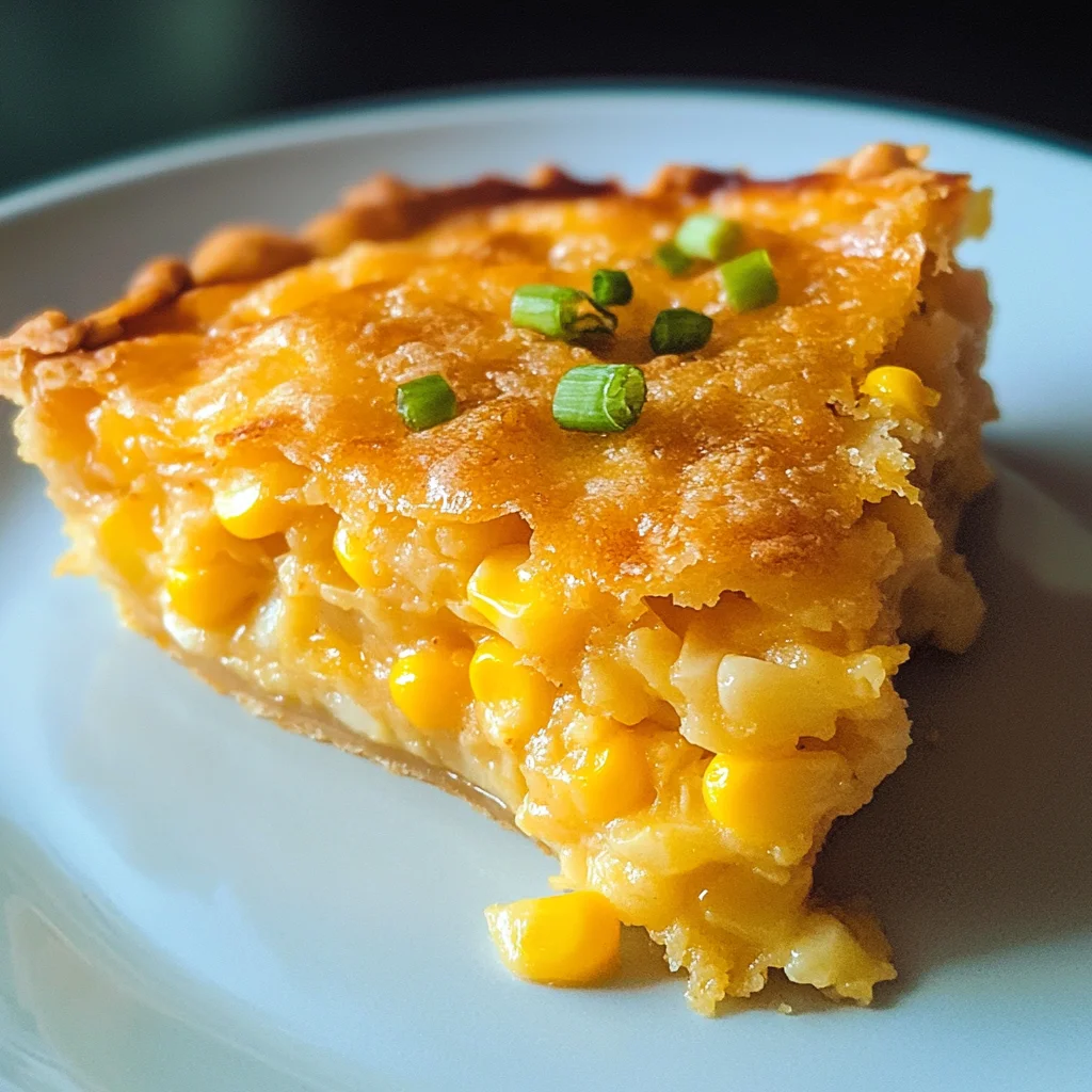 Cheddar Sweet Corn Pie