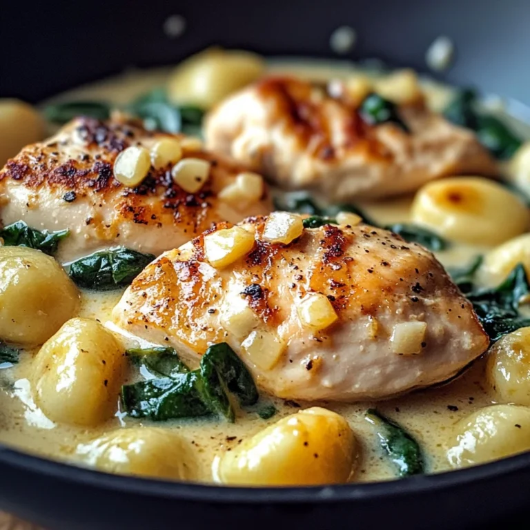 Creamy Garlic Chicken Gnocchi Skillet