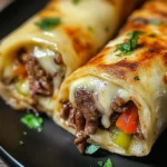 Delicious Keto Philly Cheesesteak Roll Ups