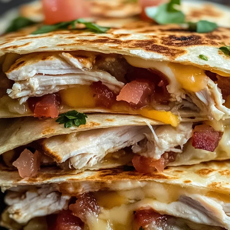 Easy Chicken Turkey Bacon Ranch Quesadilla