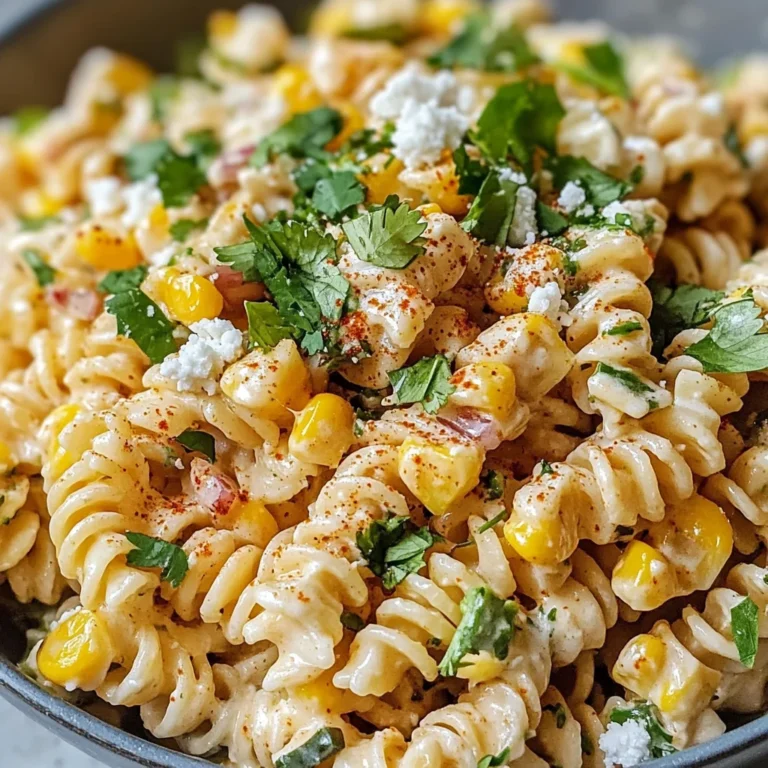 Easy Mexican Street Corn Pasta Salad