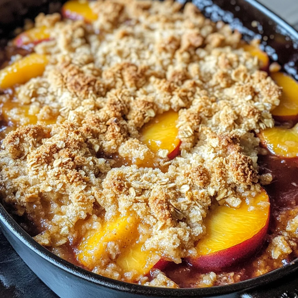 Easy Peach Crisp Recipe (Crispy & Juicy)