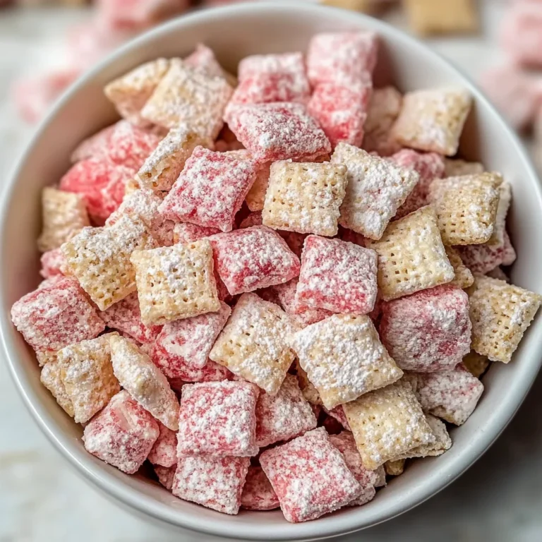 Easy Strawberry Shortcake Puppy Chow