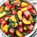 Easy Summer Peach Watermelon Salad