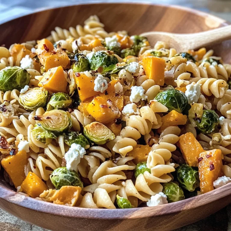 Fall Pasta Salad with Butternut Squash and Brussels