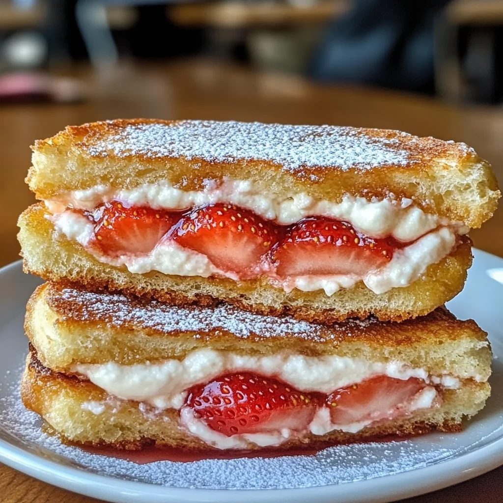 Fried Strawberry Cheesecake Sandwiches